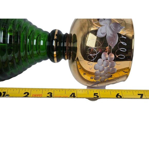 Vintage German Music Box Wine Goblet with Floral Design and Swiss Movement - Picture 3 of 9